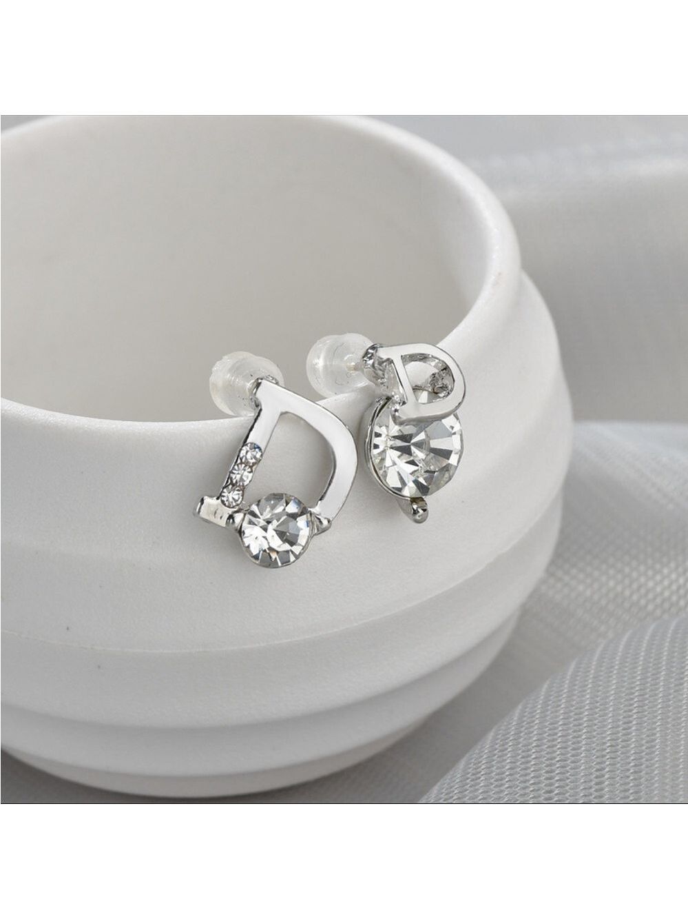 Letter D boutique encrusted earrings